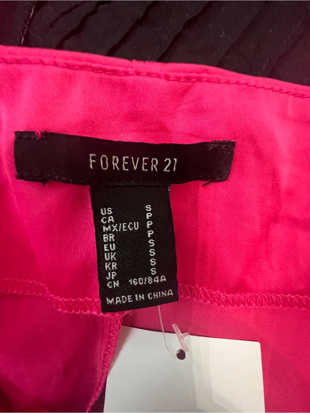 Forever 21 Pink Satin Cowl Neck Slip Dress Side Slit Midi S NWT chic vibrant - Picture 4 of 9